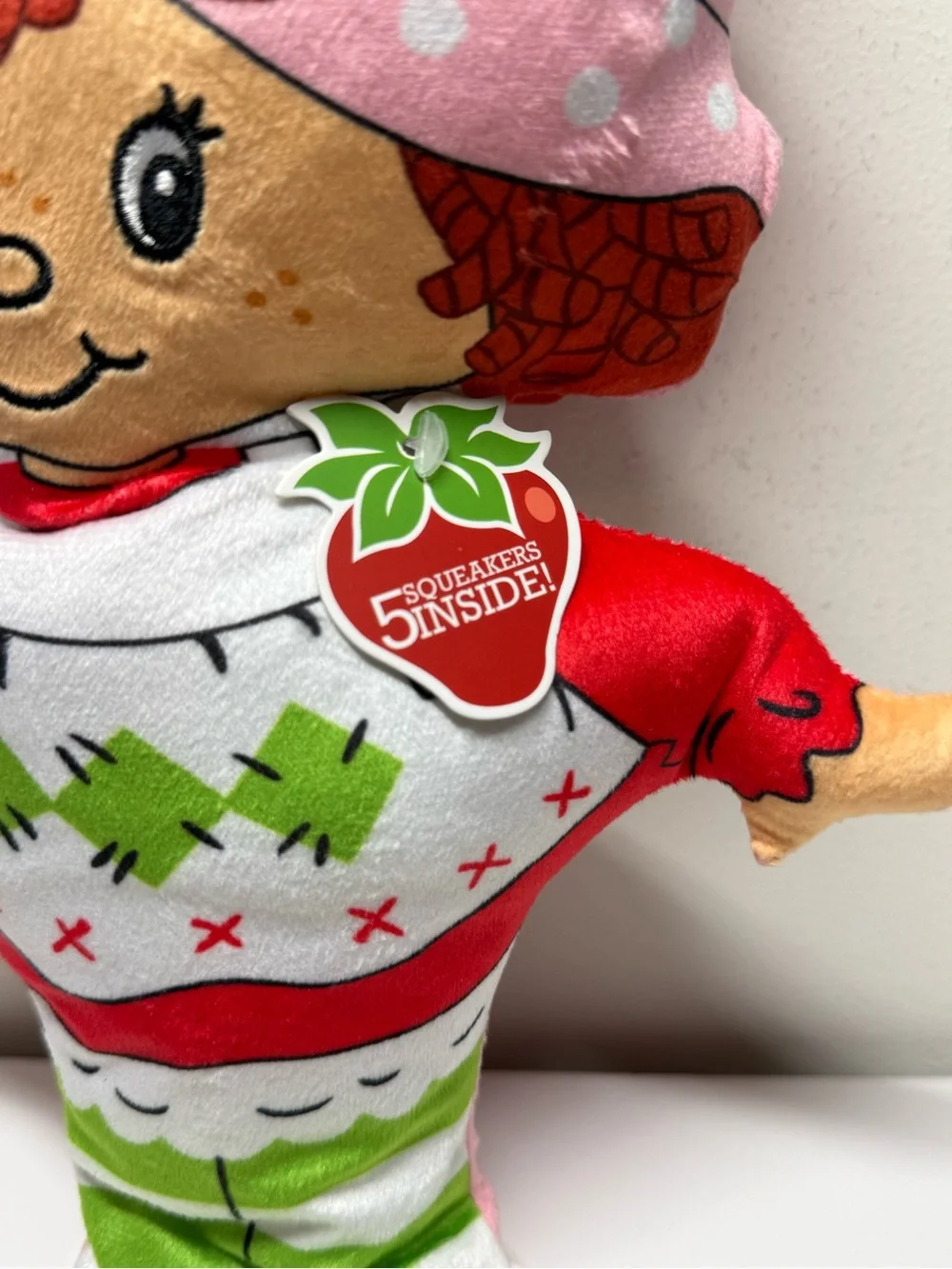 Strawberry Shortcake 18 inch Plush Dog Toy Squeakers